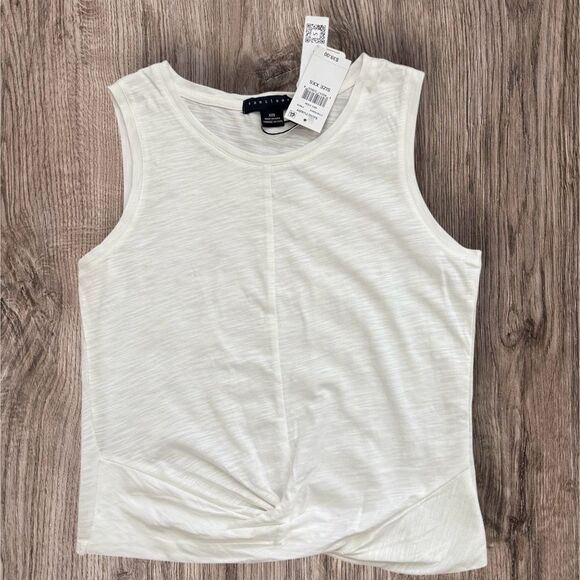 Sanctuary White Twisted Front Tank Top Size XXS New with Tags - Picture 1 of 10